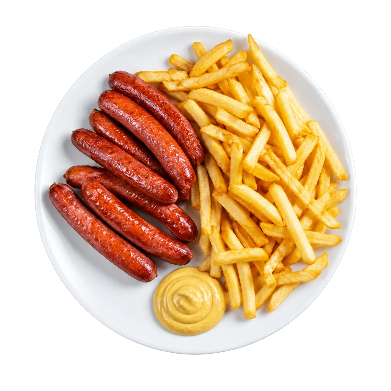 Cârnăciori cu cartofi și muștar