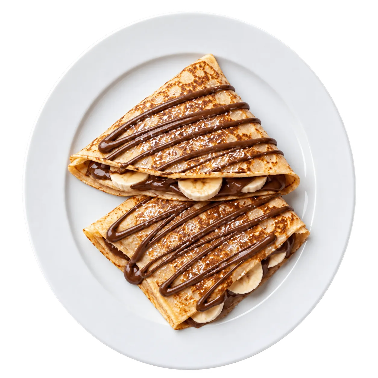 Clătite glazurate cu Nutella și banane